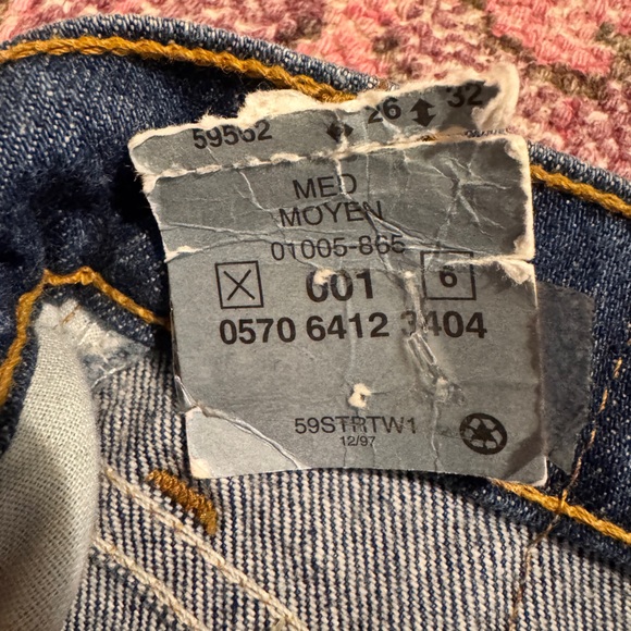 NWT Vintage Levi's 562 DEADSTOCK Blue Jeans - W26 L32 - Picture 13 of 16